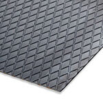 Lamiera striata nera, in ferro in S235JR 3x1000x1500 mm