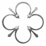 Rosone in ferro battuto in quadro liscio da 10 mm