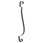 Elemento bombato in ferro piatto 40x4 mm liscio