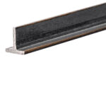 Ferro a T liscio nero sezione 50x50x7 mm in S235