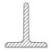 Profilo a T 30x30x4 mm in acciaio inox Aisi 304 lamianto - immagine 2