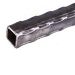 Tubo quadro nero 50x50x2,5 mm spigolato in ferro battuto