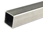 Tubo quadro satinato 100x100x3 mm in acciaio inox Aisi 304