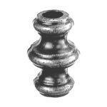 Borchia in ferro, tonda con foro tondo 16,5 mm