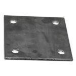 Piastra di ancoraggio in ferro 120x120x8 mm Ø 16 forata