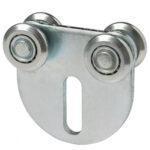 Carrello fisso 4 cuscinetti con piastra monorotaia piccola