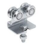 Carrello fisso 4 ruote con piastra, monorotaia piccola