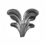 Foglia in ferro stampato 75x60x3 mm SX