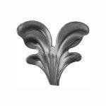 Foglia in ferro stampato 75x60x3 mm DX
