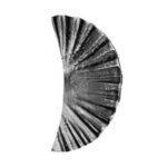 Piastra in ferro battuto mezza luna 180x100x5 mm