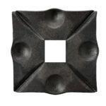 Piastra in ferro 110x110 mm foro quadro 30x30 mm