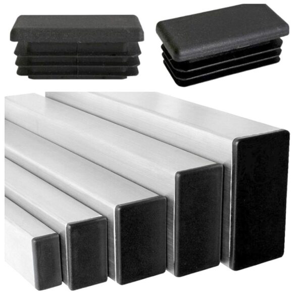 Tappo rettangolare in Pvc nero 60x20 mm a infilare a pressione - immagine 2