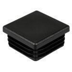 Tappo quadro 100x100 in Pvc nero a infilare a pressione