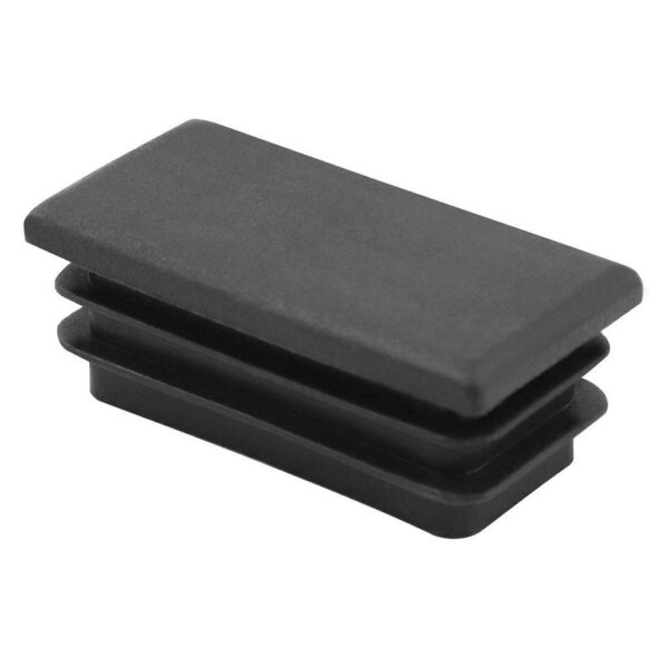 Tappo rettangolare in Pvc nero 120x20 mm a infilare a pressione