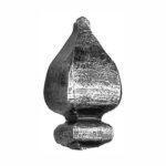 Pomolo medio in ferro forgiato H 90, B 30, L 40 mm