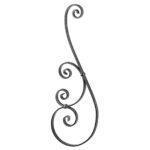 Cimase per cancelli e portoni in ferro battuto liscio 30x6 mm