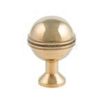 Pomolo a palla in ottone a strisce zighirinate per finali, terminali