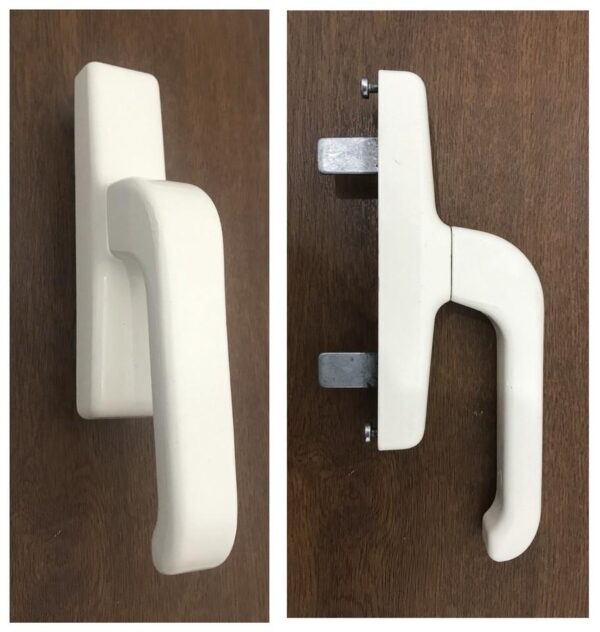 Maniglia Cremonese in alluminio per infissi, colore bianco puro ral 9010