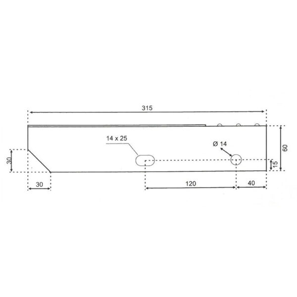 Gradino in grigliato elettroforgiato zincato antitacco, maglia 15x76 mm - immagine 3