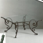 Tavolino quadrato basso in ferro battuto - Largus