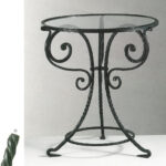 Tavolino rotondo in ferro battuto - Elegans