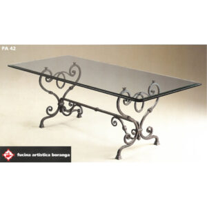 Tavolo rettangolare in ferro pieno fucinato
