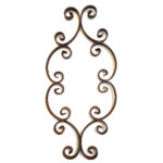 Pannello decorativo in ferro battuto 540x250 mm